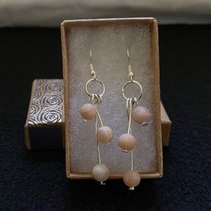 NATURAL MOONSTONE EARRINGS!